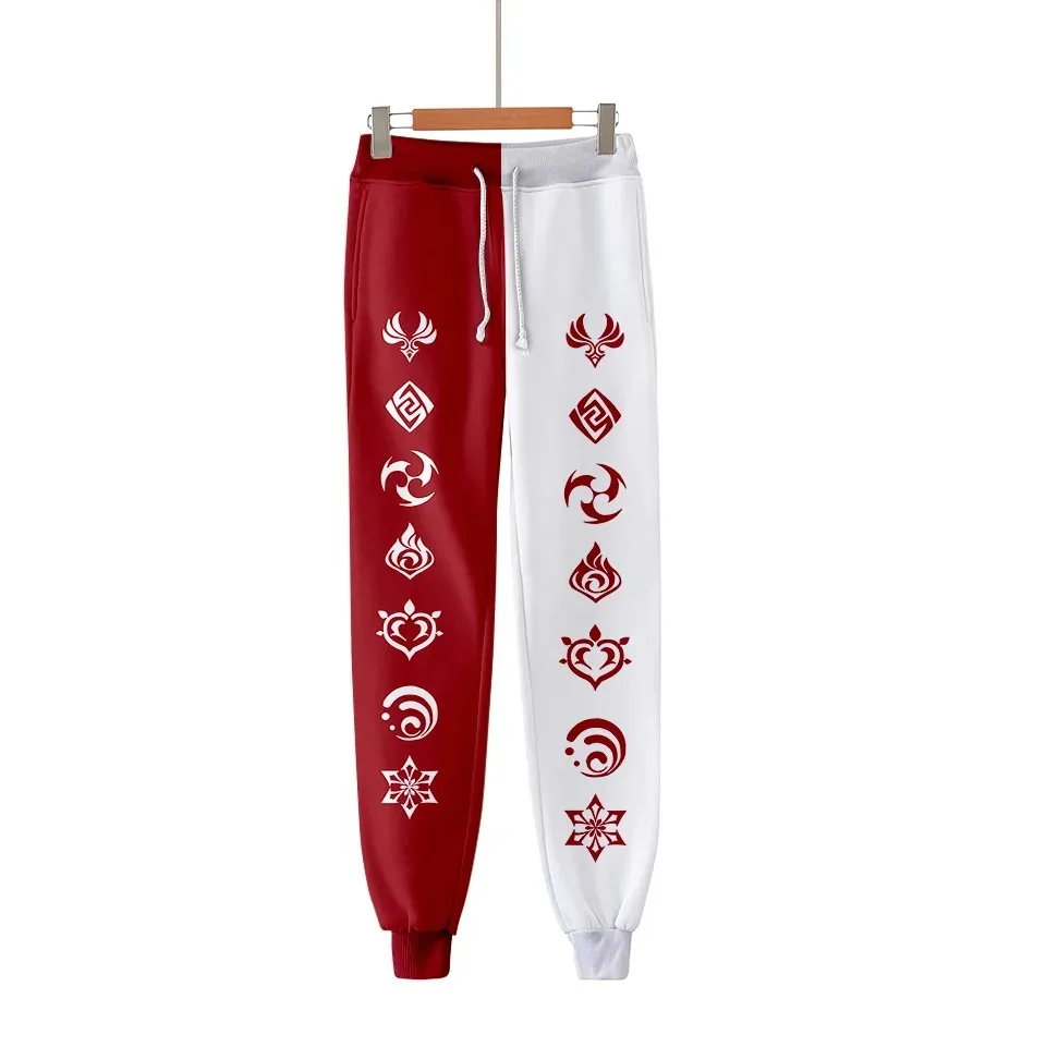 Genshin Impact 3D Joggers Pants Men/Women Casual Trousers Hip Hop Sweatpants Hu Tao Amber Venti Kaeya Klee Diluc Cosplay Costume