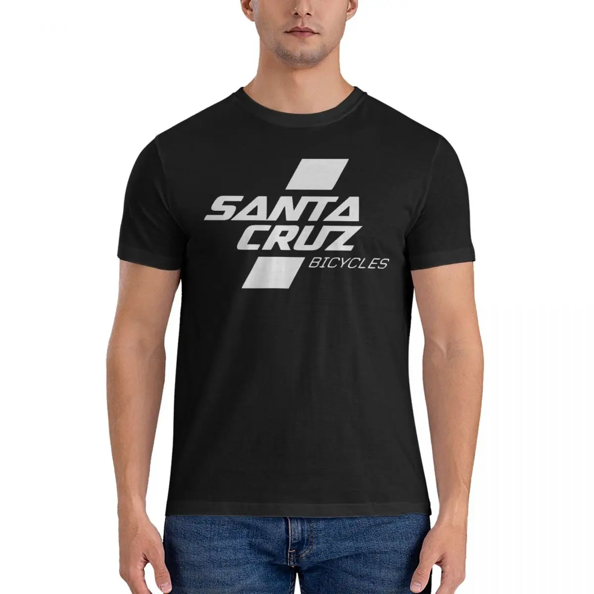 T-Shirt Da Uomo Bike Humor Pure Cotton Tees Manica Corta Santa Bike Cruz T Shirt Girocollo Abbigliamento Estate