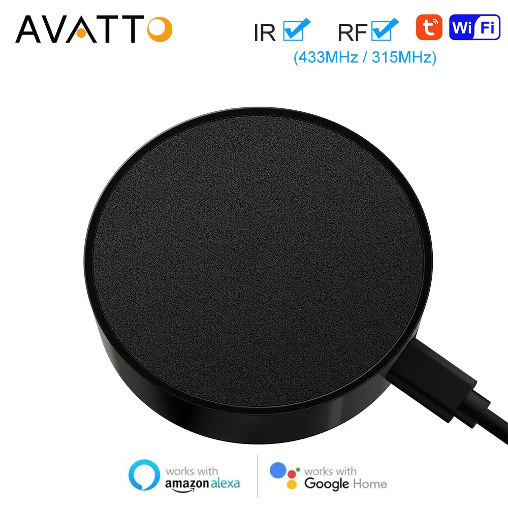

Пульт AVATTO WiFi IR RF для кондиционирования воздуха, приложение Tuya Smart, универсальный инфракрасный пульт дистанционного управления, работает с Alexa, Google Home
