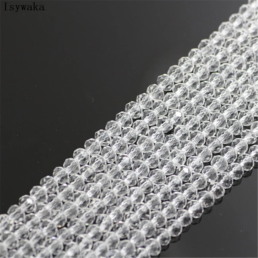 Ink Blue Faceted Crystal Glass Rondelle Beads for Jewelry Making - 170pcs, 2mm