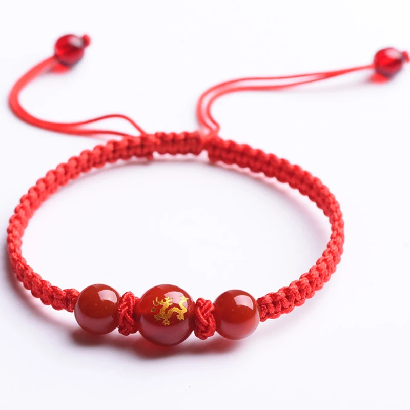 2024 Capodanno Del Drago Bracciali Braccialetto Regolabile Con Corda Rossa Braccialetto Con Corda Intrecciata Con Ciondolo Fortunato Animale Dello Zod