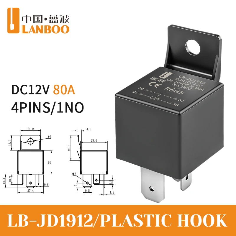 10 Ensembles-prise De Relais Automatique PCB 4 Broches 5 Broches