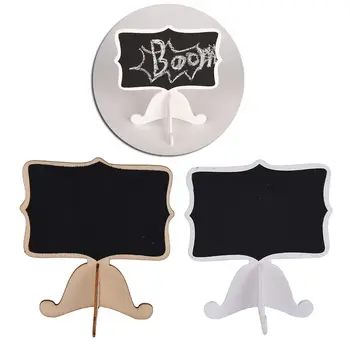10 pezzi Mini scrittura in legno piccola lavagna desktop messaggio decorativo su un solo lato piccola lavagna carina ragazza cuore artigianato