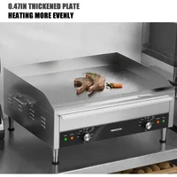 Commercial Electric Griddle, 24" 3500W 240V Electric Countertop Griddle Heavy Duty Flat Top Grill 2