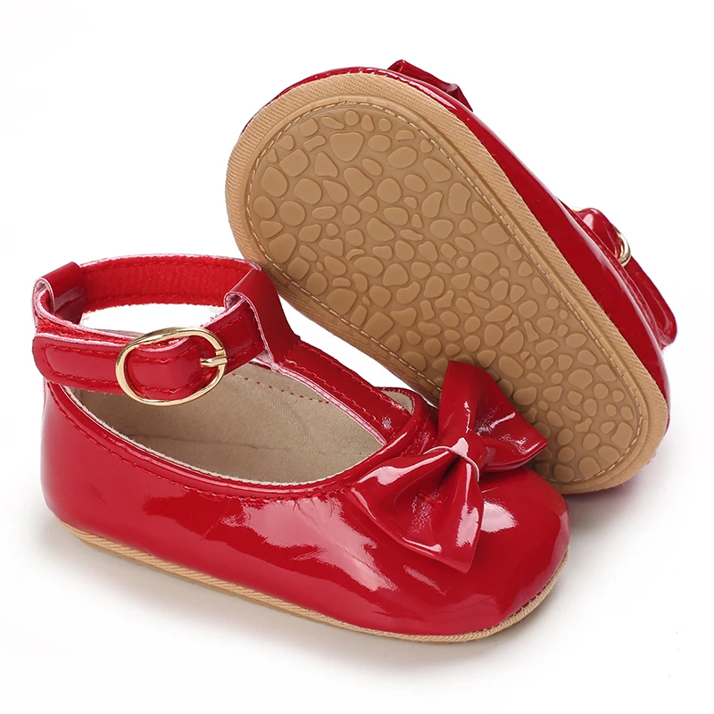 Summer Newborn Girl Baby Sandals Fashion Red Theme Bow Princess Shoes Rubber Sole Comfortable Non slip Casual Walking Shoes 3