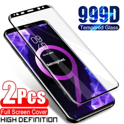 2 - Pack 9H Full Coverage 3D Curved Tempered Glass Screen Protector - Scratch Resistant - Clear (Note 8)