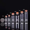 50X 2ML 5ML 10ML 15ML 20ML Small Cute Mini Plastic Bottles Vials Jars Containers Small Wishing Bottle PET With Cork Stopper Jars 1