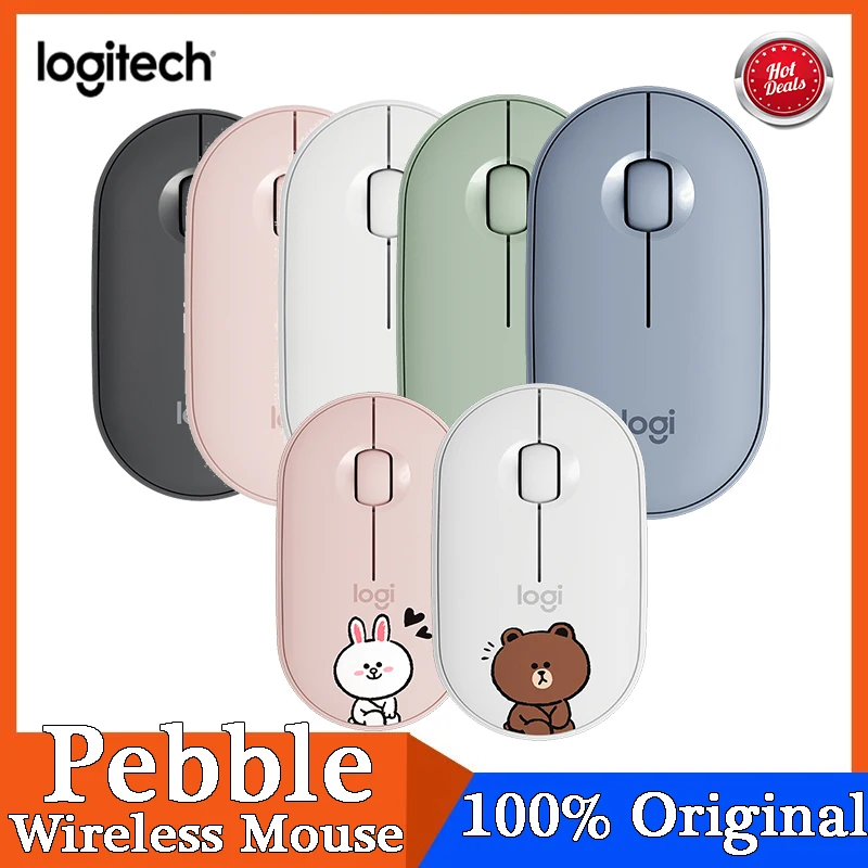 LogitechPebbleSlimLightweightMouse1000DPI24GHzQuietSlimHello