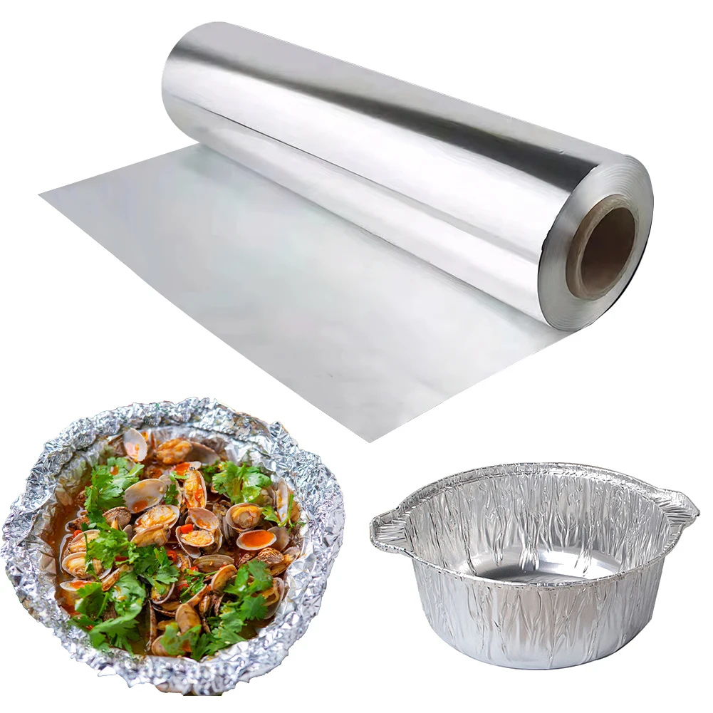1-5PCS Disposable Tin Foil Paper Food Grade Aluminum Foil Roll Air ...