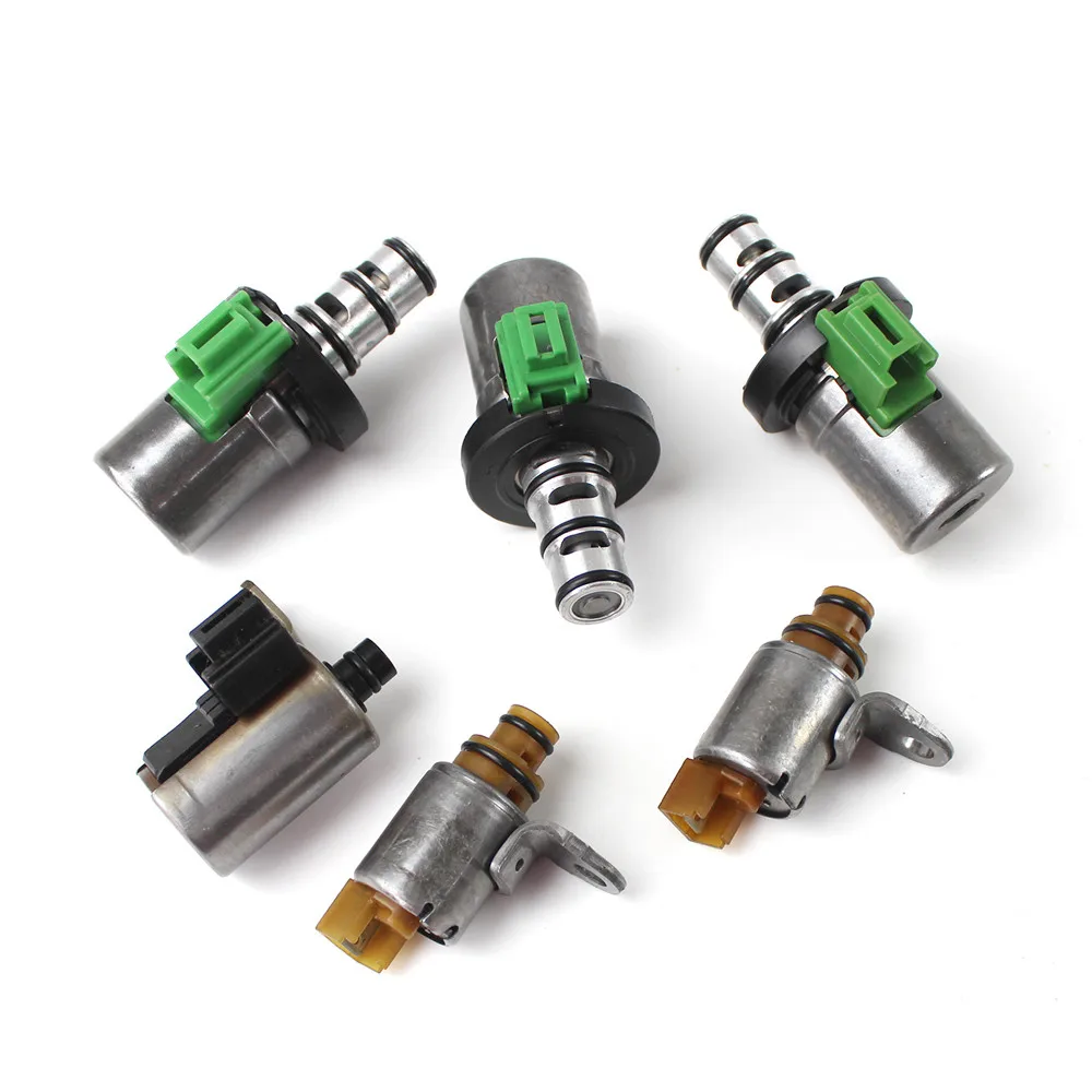 6pcs Transmission Shift EPC PWM Solenoid Kit 4F27E 48420K-R FN4A-EL for Mazda 2 3 5 6 CX-7 MPV Solenoid Valve Refurbished Parts