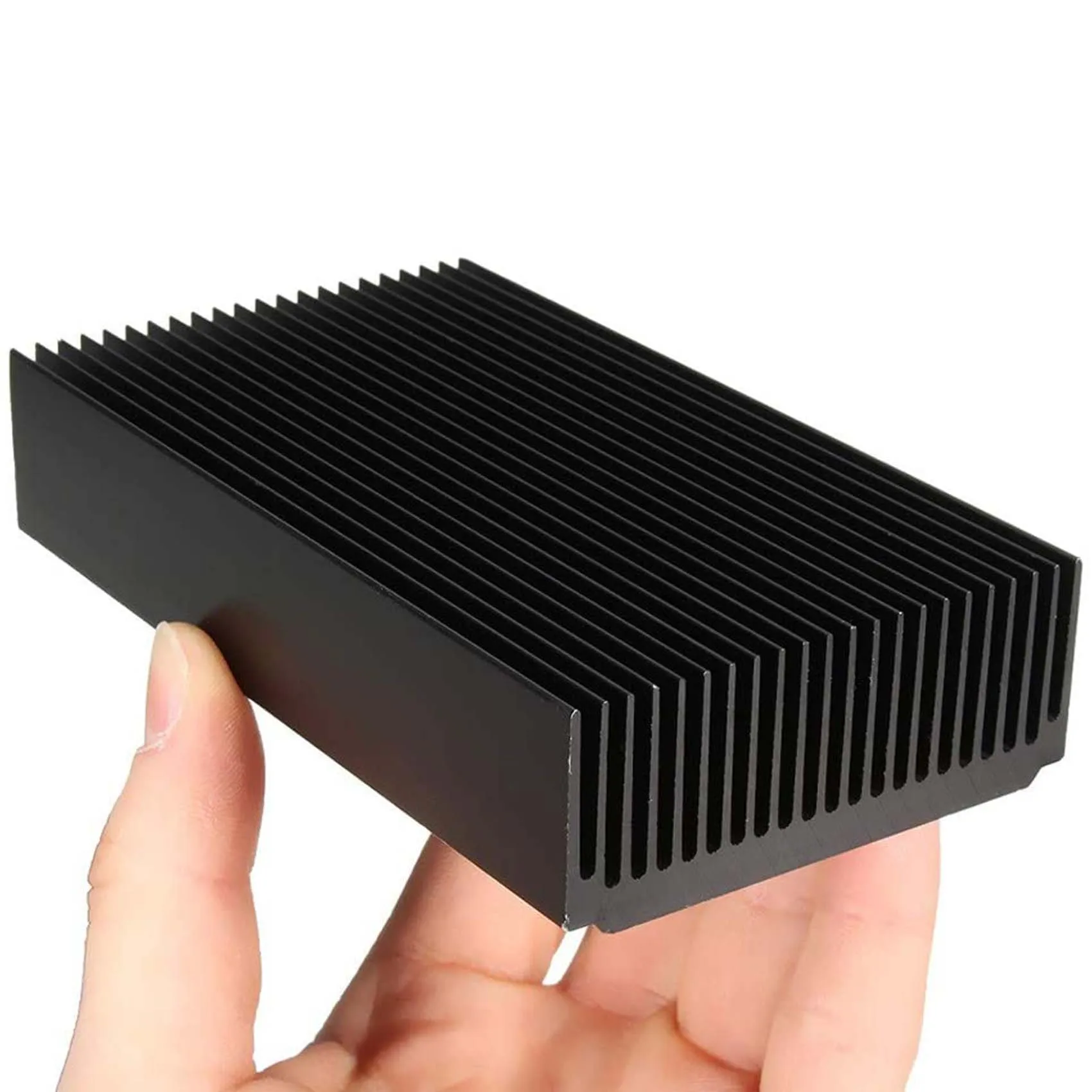 대형 알루미늄 방열판, 블랙 산화물 라디에이터, 22 핀, 4.72x2.72x1.06 인치, 120x69x27mm