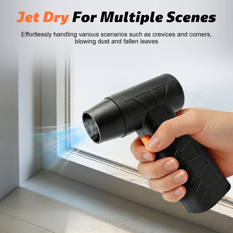 강력한 에어 블로워 600g 추력 충전식 블로워 18650 배터리 198km/h 풍속 브러시리스 에어 더스터 제거 건조기 (자동차용)
