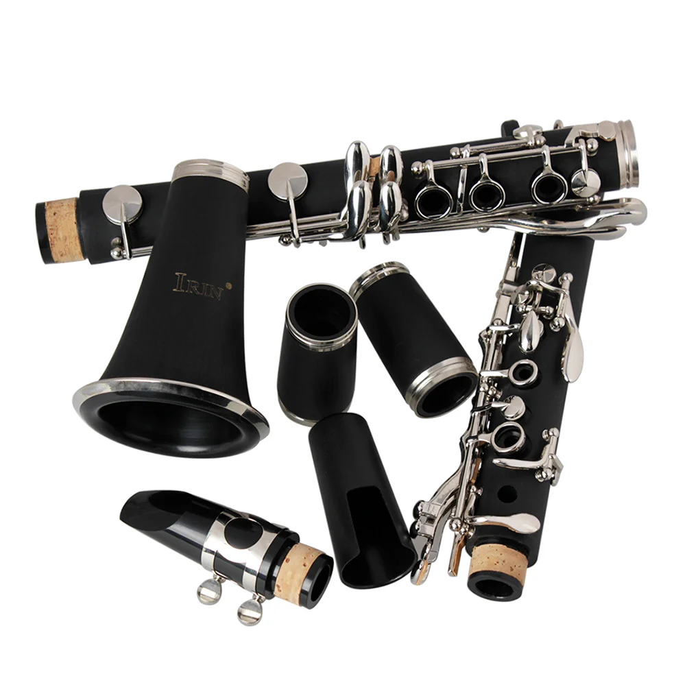 Bakelite Clarinet Flat Clarinet with Storage Case for Beginners Black