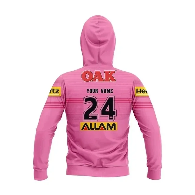 Sudadera con capucha y gorra para niños de Penrith Panthers 2024, personalizada, para local, visitante y entrenamiento, talla: 16-26 (nombre y número personalizados impresos)