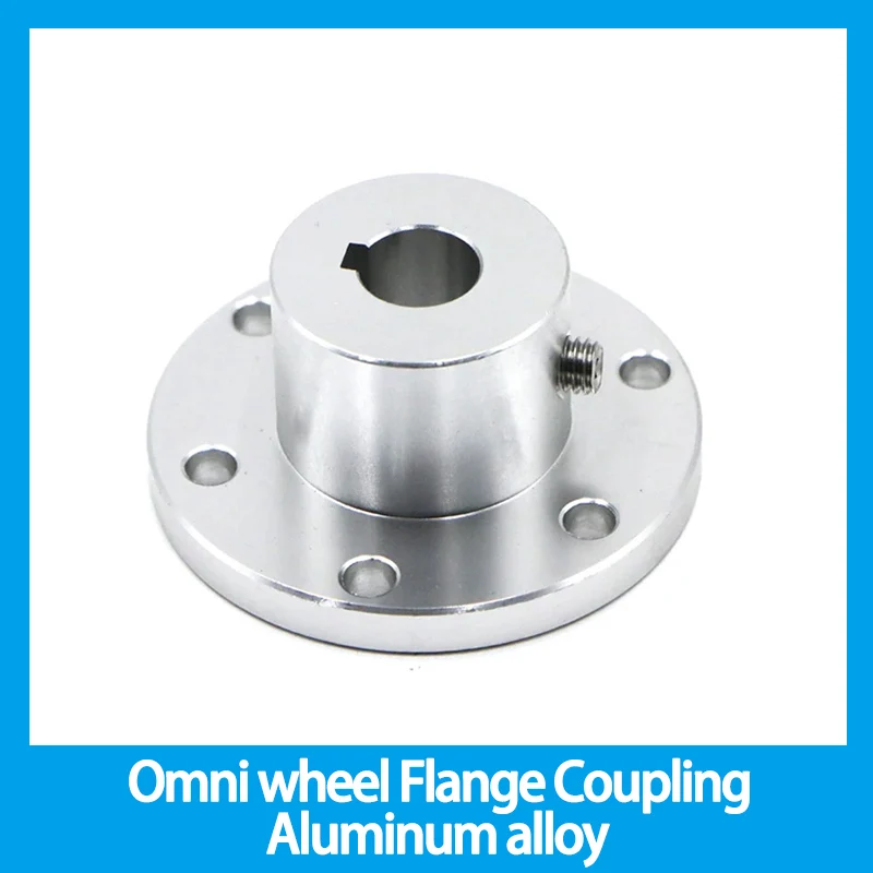 Omni Roda Flange Acoplamento Liga de Alumínio Diâmetro 10 mm 12 14 15 16 18 mm Keyway Acoplamento