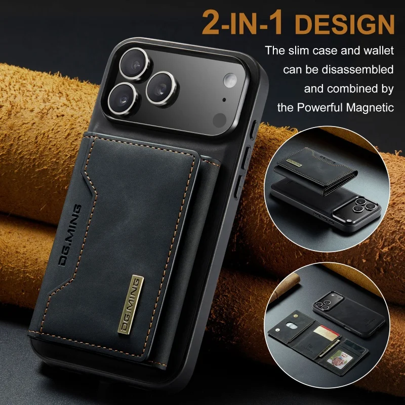 Premium Magnetic Leather Wallet Phone Case – Luxury Flip Cover Coque