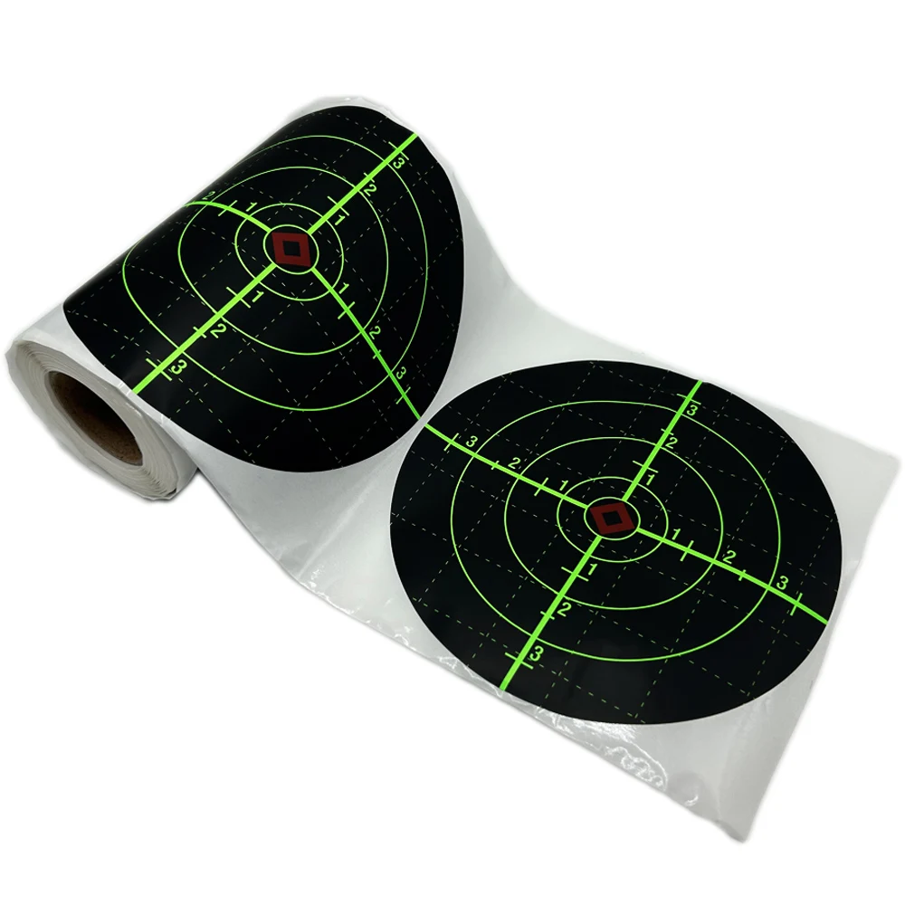 100 cibles autocollantes fluo vert éclaboussures pour BB gun pistolet à plombs rifle airsoft