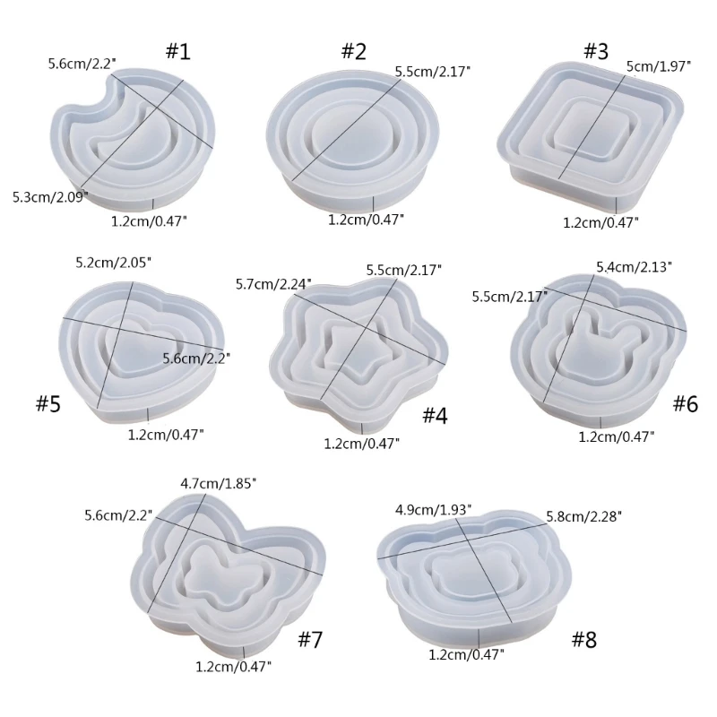 JNANEEI Resin Casting Shaker Mold,Epoxy Quicksand Silicone Molds,Resin  Shaker Molds 