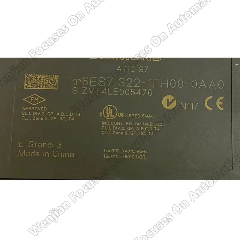 

PLC 6ES7322-1FH00-0AA0 Brand New Original S7-300 Digital Output SM 321 6es7322-1fh00-0aa0 Signal 1 Year Warranty Module