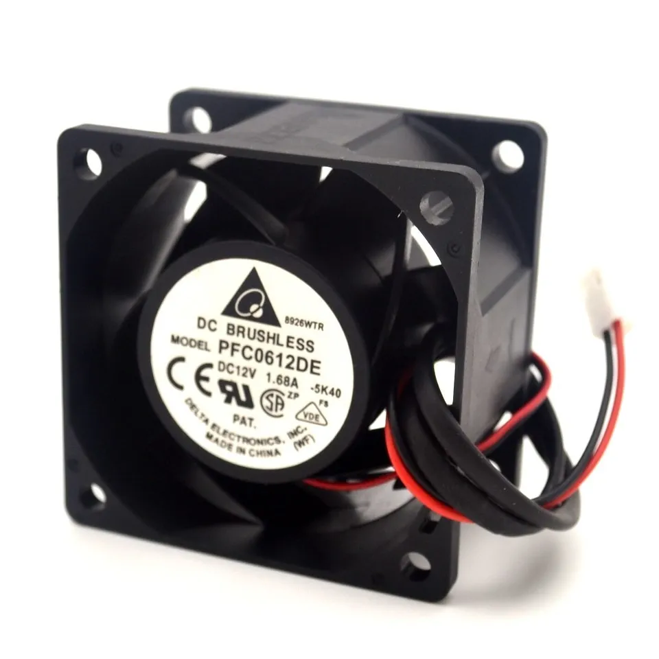 High Velocidade Cooling Fan Server Refrigerador para Delta Pfc0612de 12v 1.68a 6038 6cm 60 mm x 60 mm x 38 mm - Imagem 3