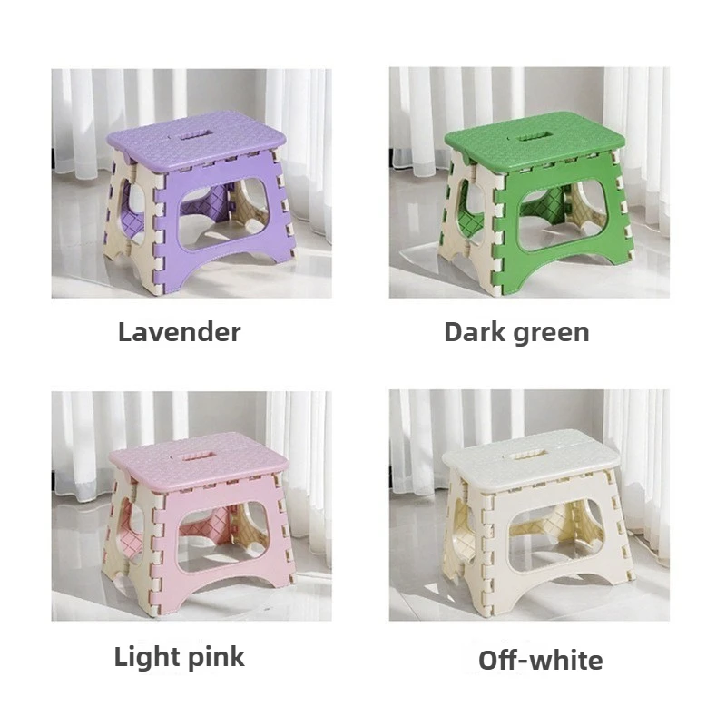 Folding stool plastic thickened small bench children adult outdoor portable folding chair small chair beach
