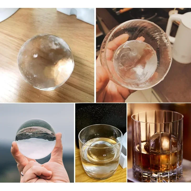 Eco-Friendly Ice Maker Crystal Clear Ice Ball Press Spherical Whiskey Tray Mould Bubble-Free Cube Maker Box Mold