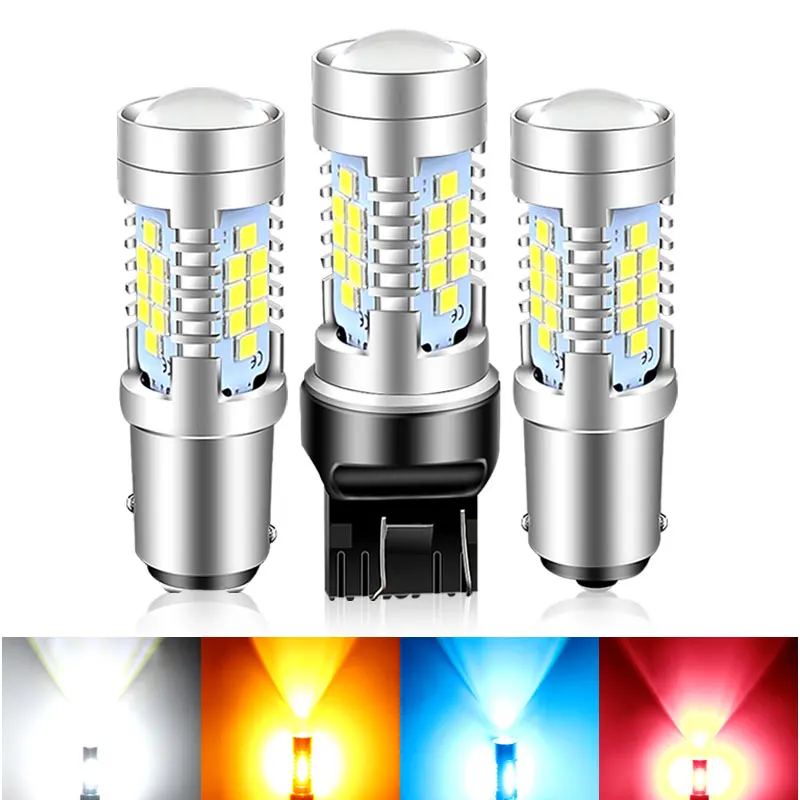 30-SMD T20 7440 W21W W21/5W 7443 1156 Ba15s P21W Bau15s PY21W 1157 LED Signal Brake Stop Reverse Light Bulb 2pcs Amber White
