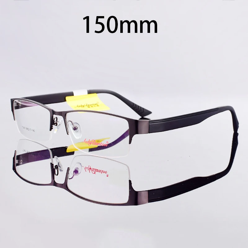 

Vazrobe 150mm Oversized Glasses Frame Male Eyeglasses Frame Men Wide Spectacles for Prescription Optical Grade Semi Rimless