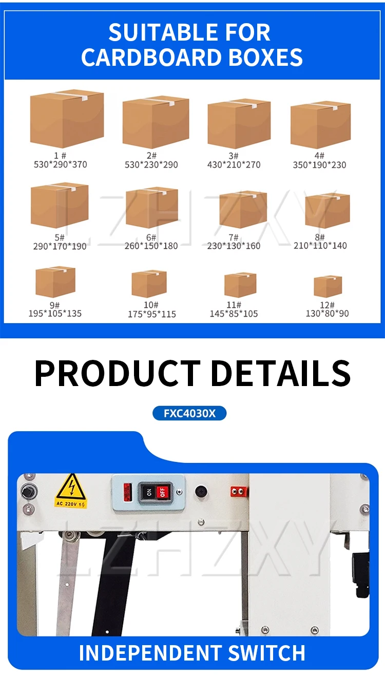 Fully Automatic Packaging Machine High-Speed FXC4030X Tape Sealer E-commerce Exp