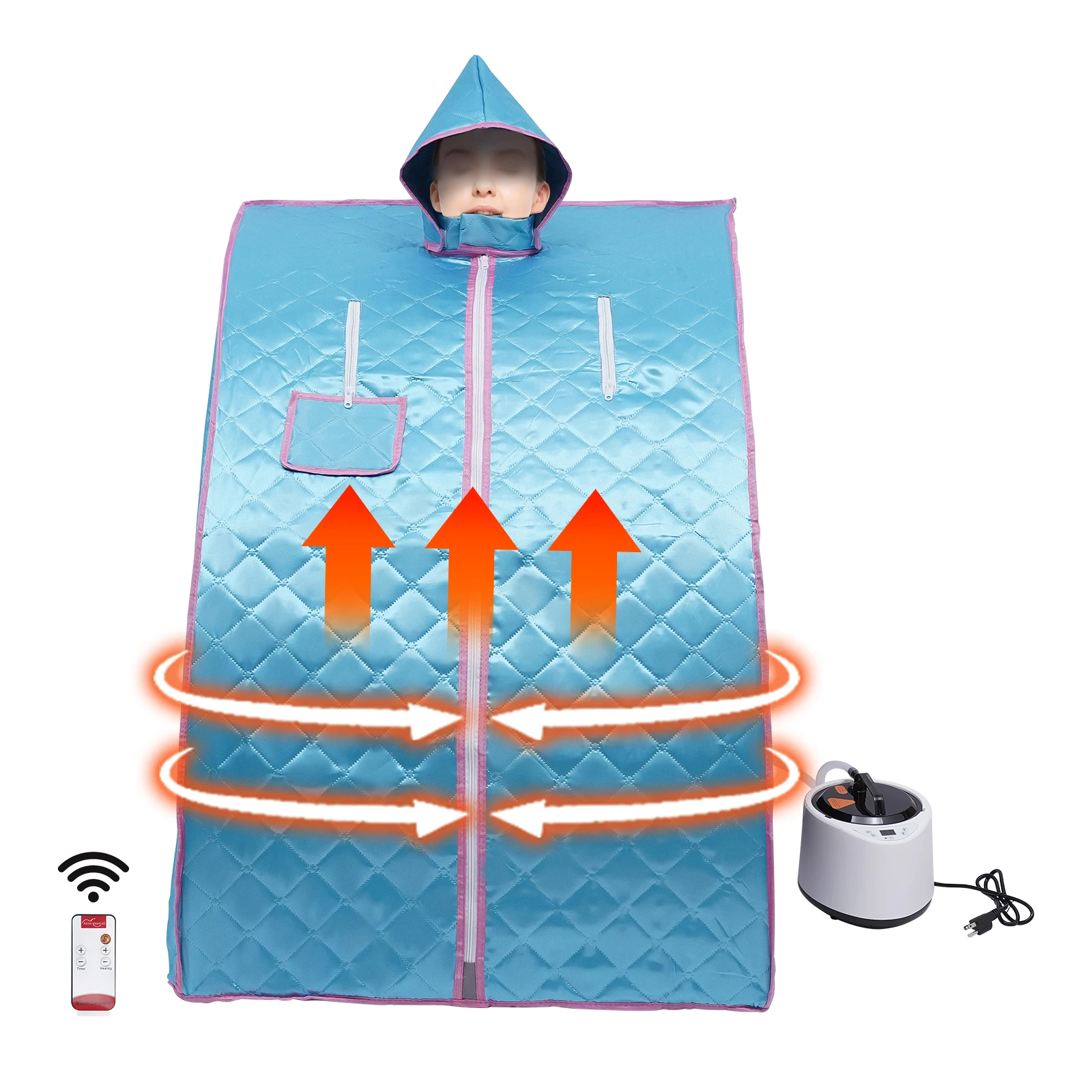 Lightweight Portable Personal Steam Sauna Spa for Relaxation at Home, 99 Minute Timer, 1000 Watt Steam Generator, Chair Included 6