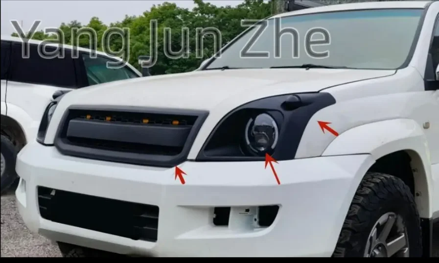 Rejilla De Disipación De Calor Para Toyota Land Cruiser 120 Prado Lc120 Fj120 2700 4000 2003 2009 Refit Marco De Faros Delanteros Color A