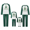 Matching Family Christmas Pajamas Set with Reindeer Print Tops and Red Plaid Pants - Cozy Winter Sleepwear for the 2