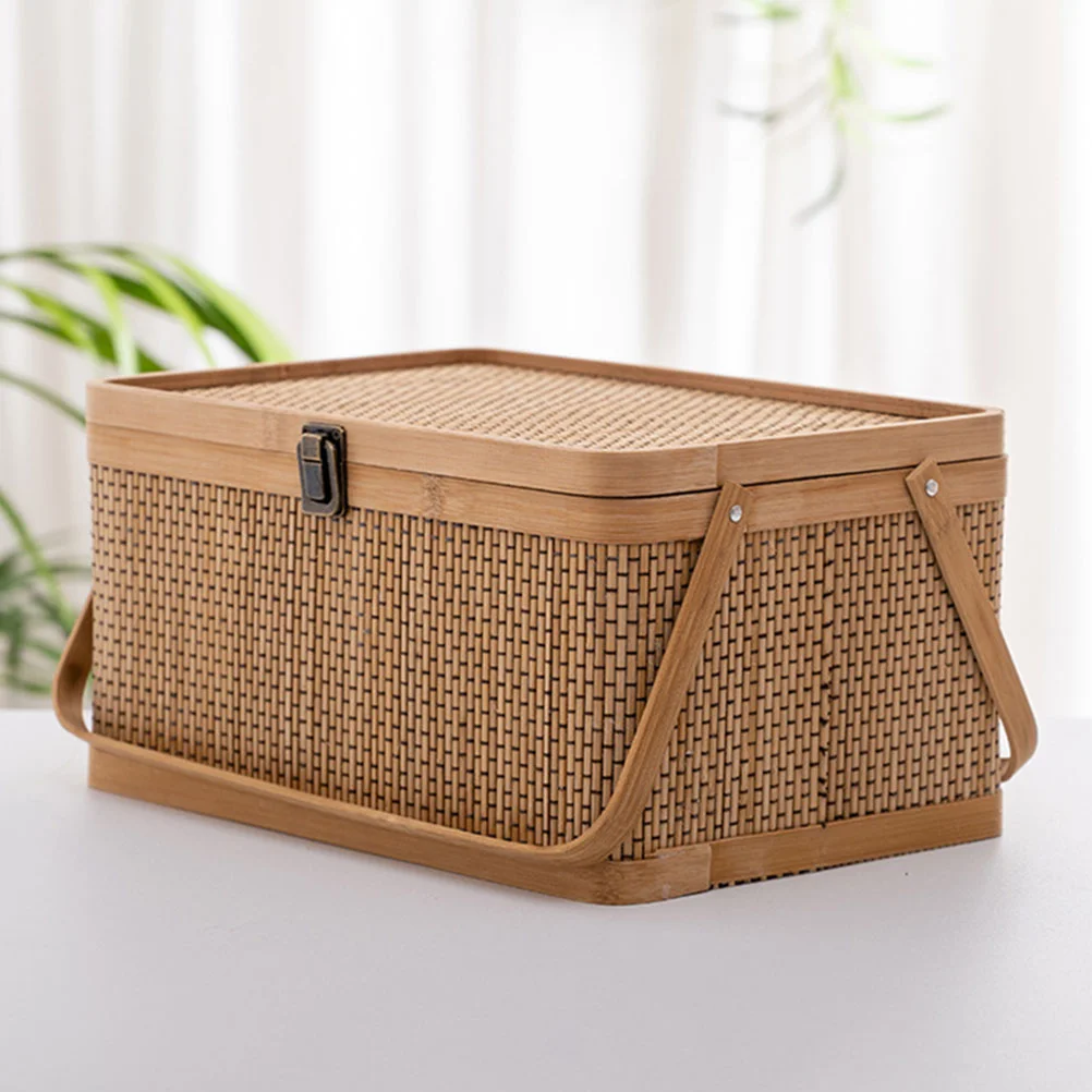 

Egg Storage Basket Fruits Kitchen Shopping with Handles Strawberry Decor Bamboo Handheld Baskets Woven Harvesting