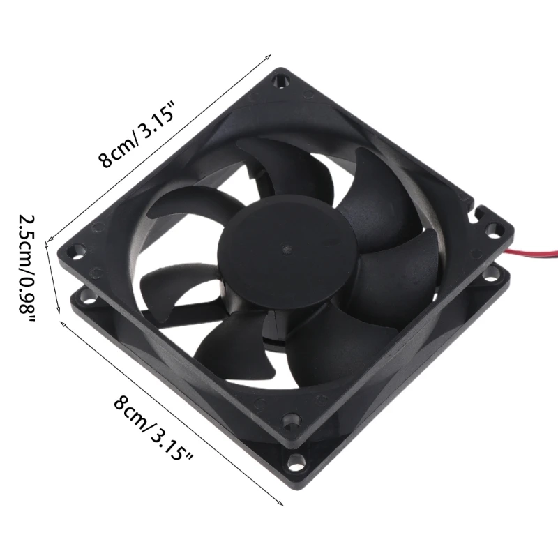 80mm/3.15 inch for DC Fan 12V 5V 24V Computer Fan 2 Pin XH 2.54 8025 High Performance Cooling Fan 3300RPM images - 6