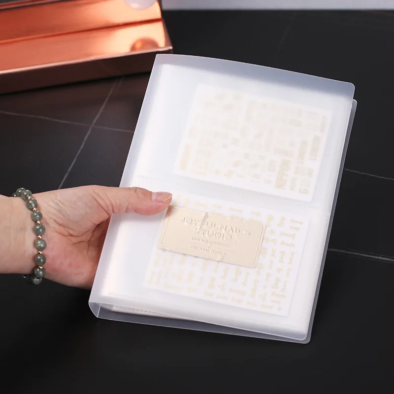 

Nail Stickers Storage Book Empty Album Collecting Decals Organizer Holder Display Showing Book Manicure Container Tool