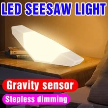 

LED Gravity Sensing Table Lamp 5V Study Reading Light Bedroom Decor Night Light Dimmable USB Rechargeable Portable Lighting Bulb