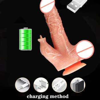 9 Inches Huge Dildo Vibrator 10 Speeds Telescopic Swing Vibrating Dildo Female Masturbation Penis Sex Toys For Women Adult 6