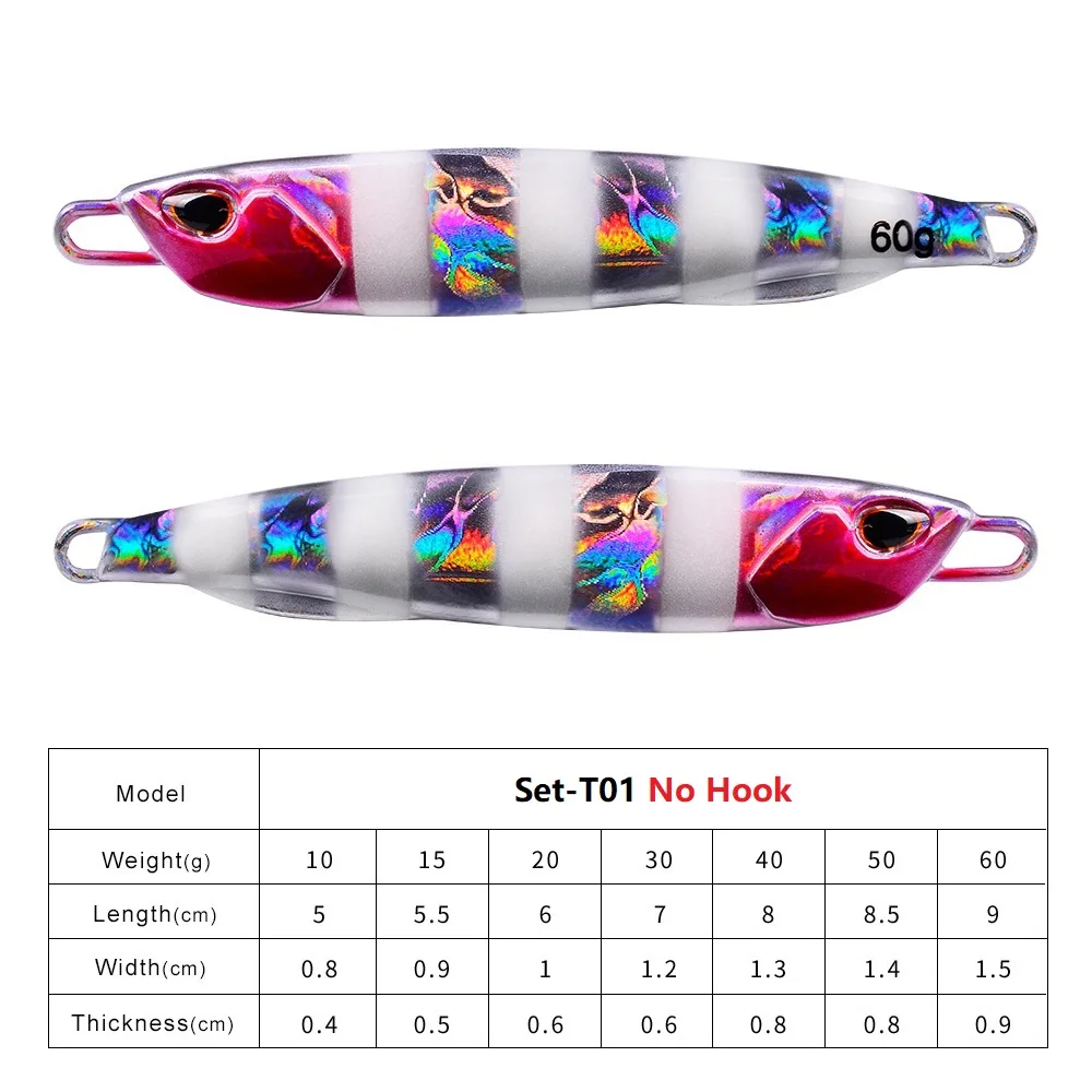 8 pièces gabarit en métal VIB leurre de pêche 80G 100G 120G