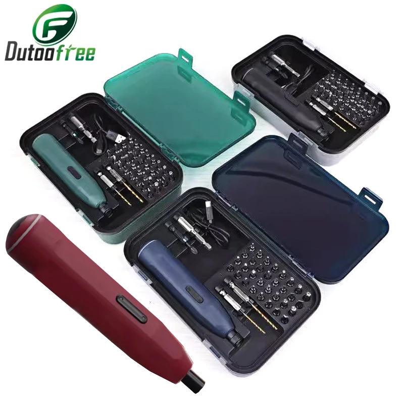 USB Cordless Electric Screwdriver Rechargeable Battery Power Tools Set Manual and Automatic Integrated Mini Drill Repair Tools updated magnetic screwdriver set 25 in 1 mini wallet pocket repair fix tools kit mobile phone cellphone tablet pc glasses watch