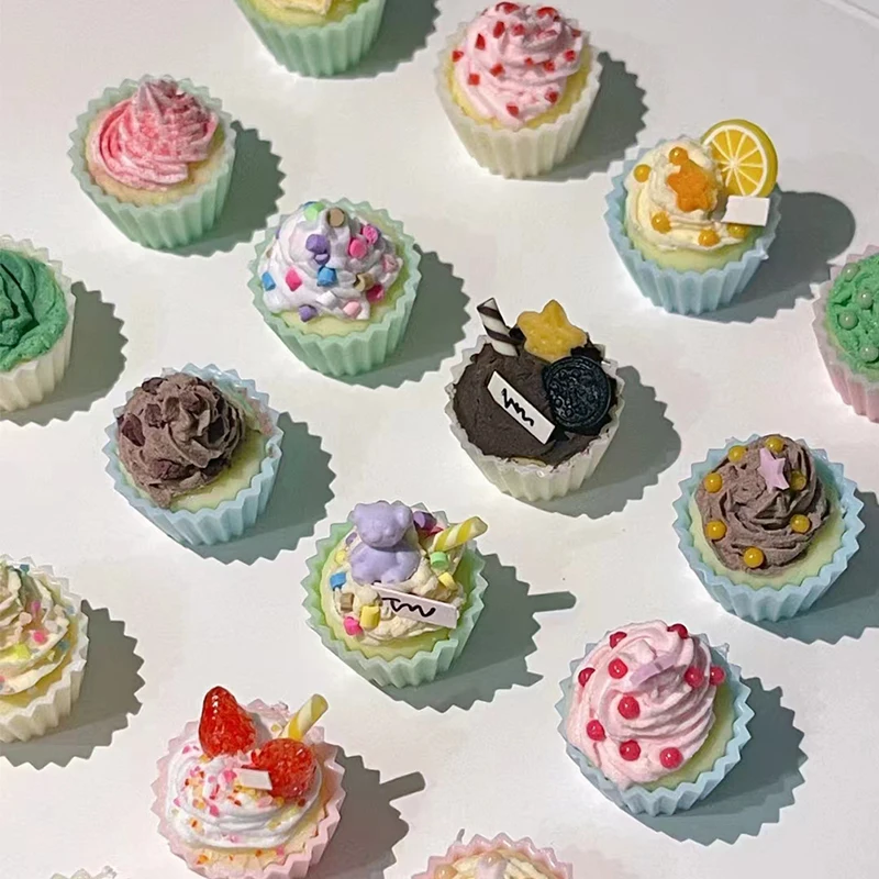 5pcs/ 4pcs set Miniature Cupcake Tray DIY Pottery Air Dry Clay - Main Image