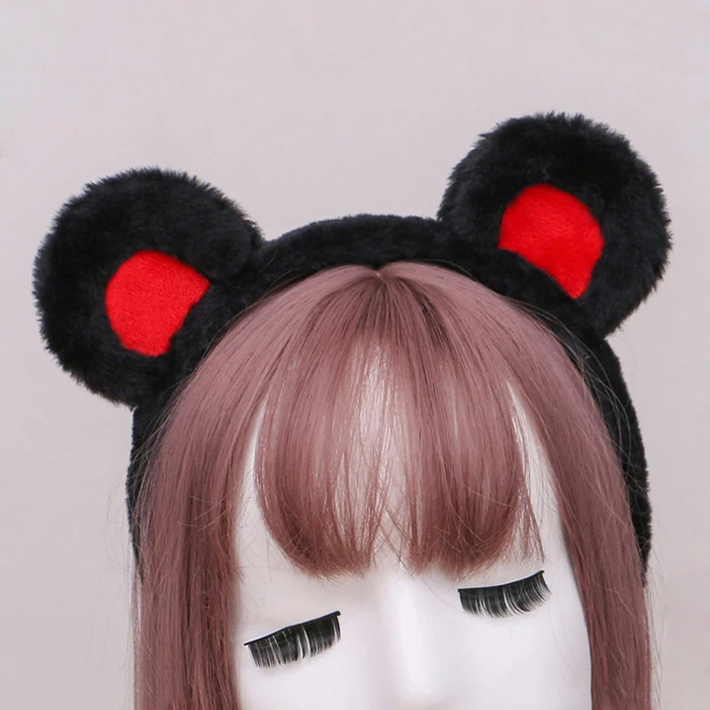 

Lolita Plush Hair Hoop Animal Bear Ears Headwear Furry Headband Cute Headpiece Anime Fancy Dress Cosplay Accessories