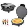 Waffle Cone Maker Waffle Cone and Bowl Maker Homemade Ice Cream Cone Iron Machine Waffle Maker Kitchen Appliance 220V EU Black 6