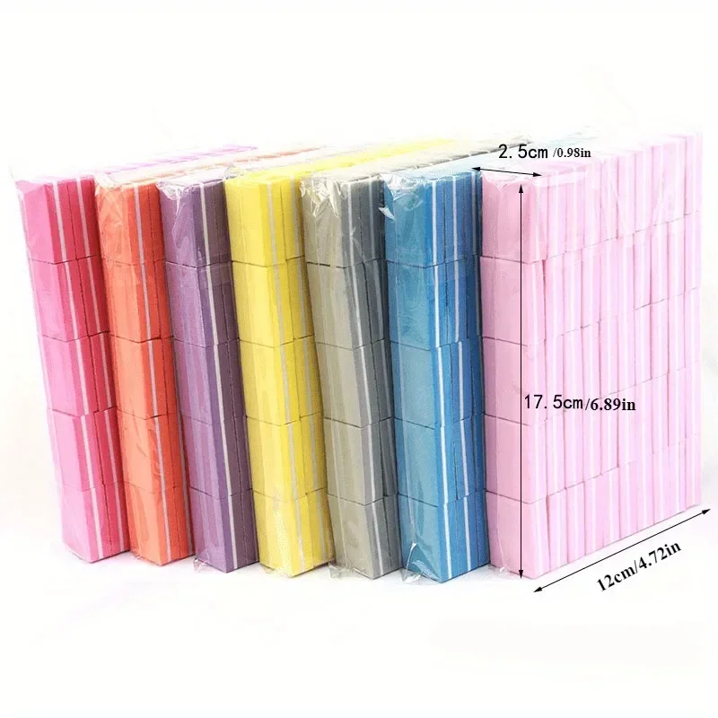 50Pcs 네일 연마 스폰지 미니 작은 사각형 양면 연마 및 수리 네일 파일 두부 블록