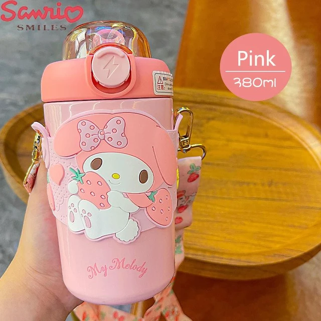 Sanrio Thermos Cup Kawaii Anime Hello Kitty Cinnamoroll Cartoon 316  Stainless Steel Water Bottle Children Straw Cup Girl Gift - AliExpress