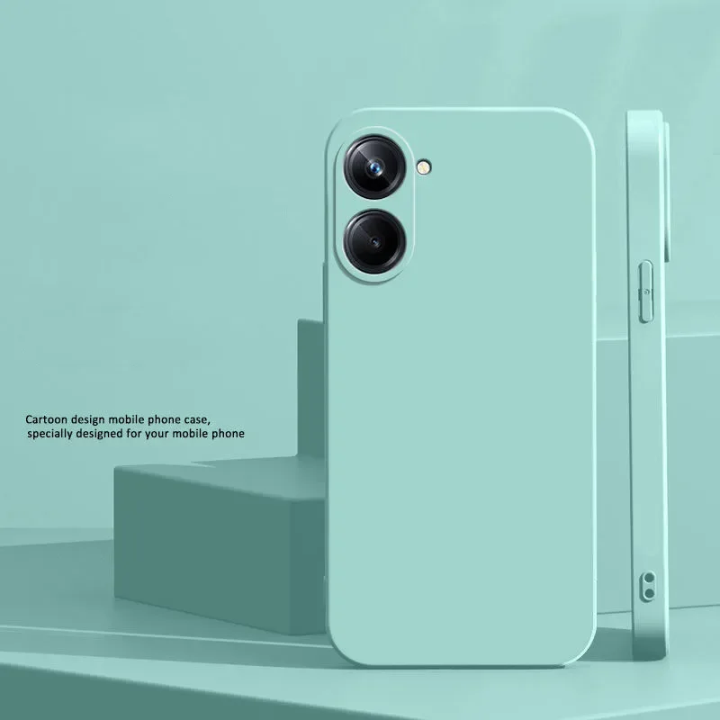 Fashionable Soft Silicone Shockproof Bumper Solid Color TPU Back Cover