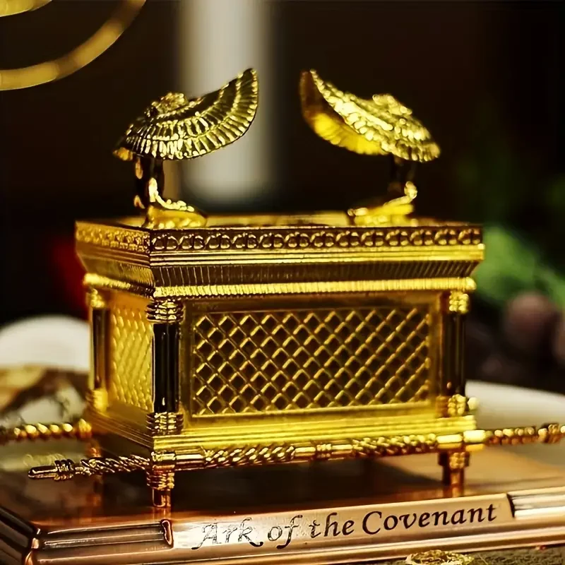 Jewish statue Statue Covenant Ark Gilded Copper Brackets Jerusalem Reproduction Jewish Statue Testimony Jewish Gift