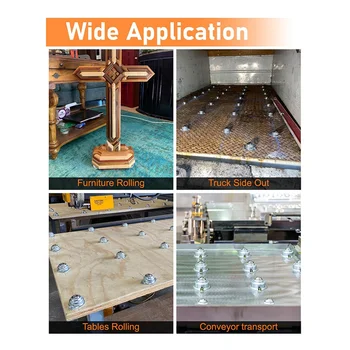 Conveyor Rollers, 1Inch Support Roller Bearings, 20 PCS Roller Balls For Smooth 360-Degree Rotation , Pickup Truck Bed-ABUA