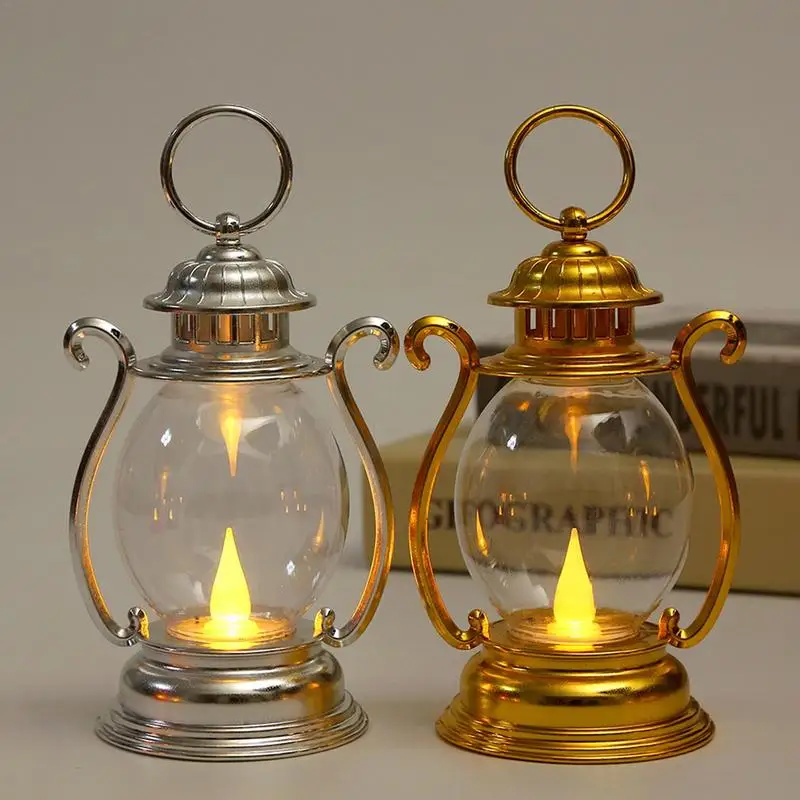 Retro Lantern Retro Camping Hanging Lanterns Battery Powered Led Small Oil Lamp For Fishing Tent Camping Equipment camping light portable lanterns camping lamp camping lantern
