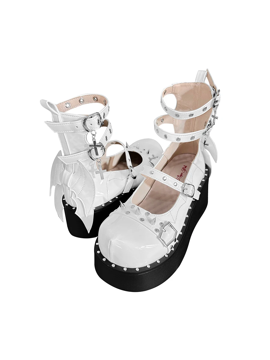 Original Lolita Punk Y2K Chunky Heels New 2024 Spring Hot Girl Thick Bottom Round Head Pumps Women Paltform Shoes
