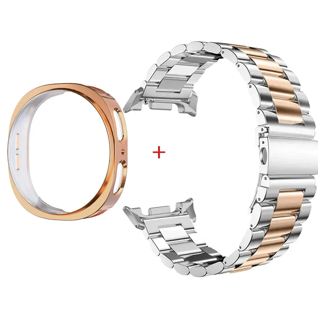 Luxury Stainless Steel Metal Strap with Full Coverage Case - Premium Bracelet Accessory